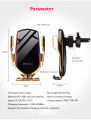 3 In 1 Fast Qi Magnetic 10W R2 Automatic Clamping Phone Holder Smart Sensor Cellphone Wireless Car Charger.