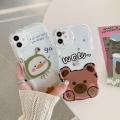 Cellphone Case For OPPO A36 A76 A78 A52 A9 A11X A94 A98 R17 R15 F17 F19 Pro RENO 5F 5Lite Phone Casing Cartoon Soft Frog Hat Fat Duck Cute Bear The Frog Prince TPU Silicone Back Cover Full Protection Clear Shockproof Creative Anti-falling.