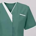 60%HOT Healthcare Nurse Robe Nurse Clothing T-Shirt V Neck Pocket Short Sleeve Button Nursing Staff Uniform Clothing Beauty Salo.