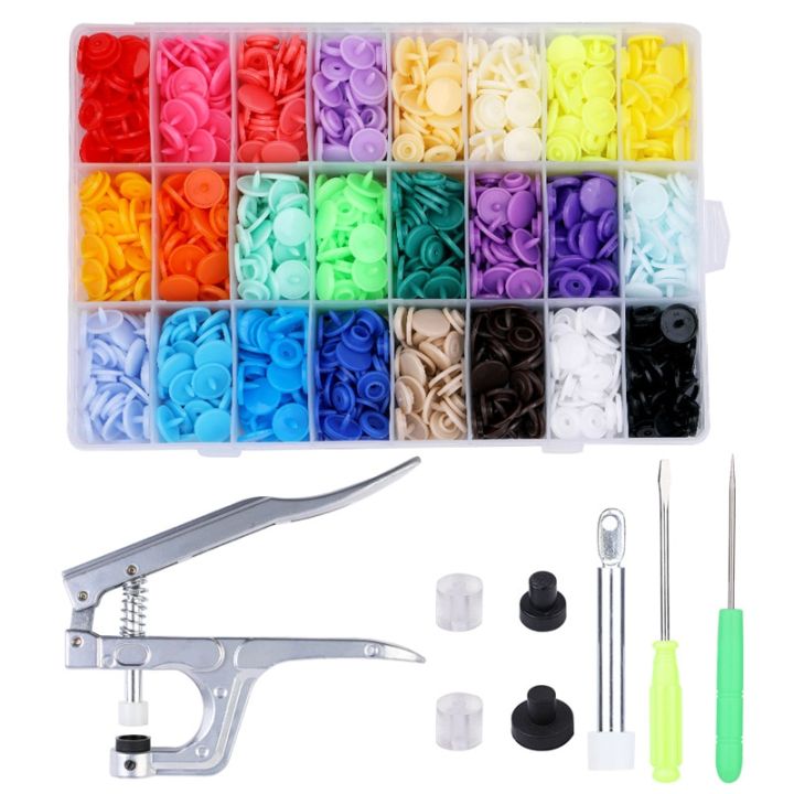 KRABALL Multicolour Snap Clip Plastic Clothing Button Pressure Nail Fastener With Storage Box DIY Sewing Tool Accessories