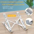 Aluminum Alloy Adjustable Portable Folding Notebook Stand Foldable Laptop Stand - Dhaka Shopping Zone. 