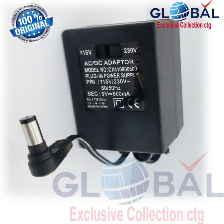 Adapter 9v 600mA Adapter Heavy duty. Professional Adaptor charger power supply