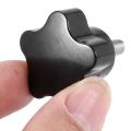 ZOROOM M6 x 15mm Male Thread Screw Star Head Locking Screw Handle Black 2 Pcs.