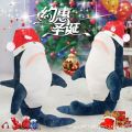 Cross-border cute ah woo shark pillow big shark doll plush toy doll birthday gift women's batch found goods.
