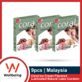 Coral 3 Ice Cream Flavors Lubricated Natural Latex Condom - 3 Packs Combo.