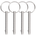 4 Piece Quick Release Pins Bimini Top Pins Diameter 1/4in(6.3mm),Overall Length 2.56inch(65mm),Marine 316 Stainless Steel Easy Install Easy To Use.