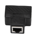 3X 2 Port RJ45 Splitter Adapter LAN Network Ethernet Extender Connector Plug Lot 1Pcs.