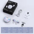 ONIKUMA T27 Bluetooth & 2.4G Dual Mode Wireless Gaming Earbuds with ENC Mic | White.