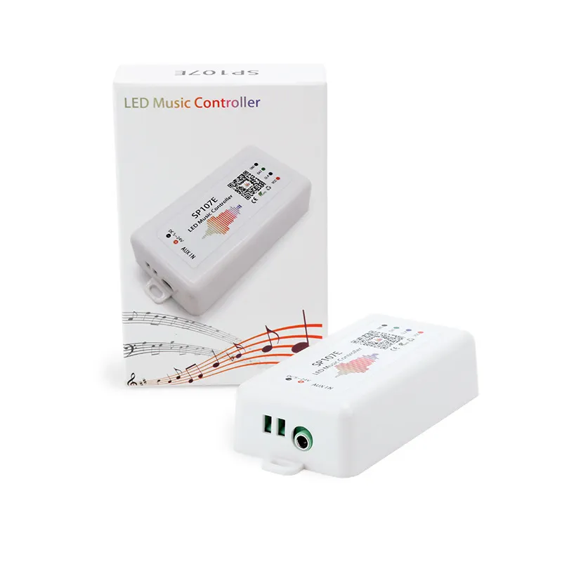 SP107E Music Bluetooth LED-Controller – WiFi & APP, Für WS2812/SK6812/APA102, 5-24V, Mit AUX & Mikrofon
