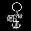 2021 European And American Foreign Trade Jewelry Compass, Rudder, Anchor Key Chain, Friendship Key Chain.