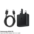 [Original] Samsung 45W USB-C PD Super Fast Charging Power Adapter with type C Cable compatible with Samsung | 1 Year warranty. 