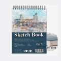 Premium A4 & A5 Sketchbook for Charcoal, Oil Pastel & Fountain Pens 30 sheets Paper with Spiral Binding. 