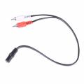 flowers 3.5mm 1/8'' Stereo Female To 2 Male Rca Jack Adapter Aux Audio Y Cable. 