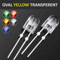 Led 5mm DIP 546 Oval Transparent Ultra Bright Yellow LED. 