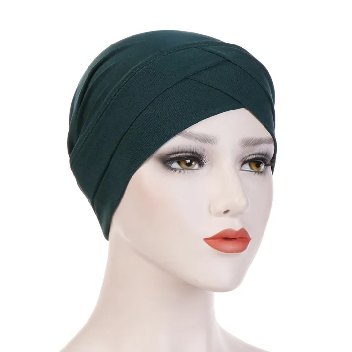 Women%20Hijab%20Turban%20Hat%20Cap%20Bandana%20Cross%20Headwrap%20Headband%20Headscarf%20-%20Image%204