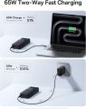 Baseus NOMOS Series 65W 20000mAh Power Bank with Built-in Retractable Type-C Cable, Laptop Portable Charger Built-in Retractable USB C Cable, Fast Charging Battery Pack for Steam Deck, MacBook Pro, iPad, iPhone 16/15 Series, Samsung S23 S22.