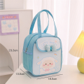 Kawaii Lunch Bag for Girls Cute Lunch Box Bag Insulated Bag Reusable Tote Bag for Hot or Cold Work Pink Easy to Use. 