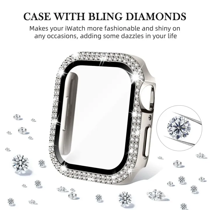 Glass+Diamond%20Cover%20For%20Apple%20watch%20case%2040mm%2044mm%2041mm%2045mm%2038mm%2042mm%20Bling%20Bumper%20Protector%20iWatch%20series%209%203%205%206%207%208%20se%20case%20-%20Image%204