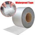 High Temperature Resistance Waterproof Tape Aluminum Foil Thicken Butyl Tape Wall Crack Roof Duct Repair Adhesive Tape. 