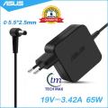 Asus Laptop Adapter For Asus K42 K52 K52F K53E X452E F552L X44H X45, X45A X450Ca Series (19V-3.42A 66W 5.5mm*2.5mm). 