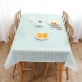 Plaid Print Table Cloth Waterproof Oilproof Kitchen Wedding Birthday Party Dining Table Cover Rectangle Home Decor Tablecloth.