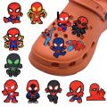 1Pcs Marvel SpiderMan DIY PVC Shoe Croc Buckle Accessories Cartoon Animals Shoes Decoration for Kids Croc Charms Kids Party Gift.