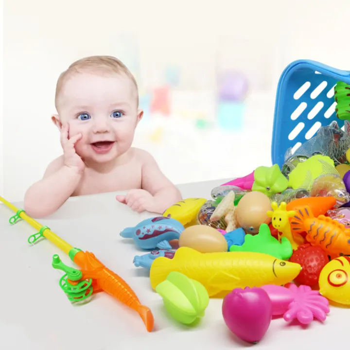 Toys%20Balls%20Huicheng%20Children's%2015-Piece%20Fishing%20Playset%20Baby%20Bath%20Magnetic%20Fishing%20Bath%20Water%20Play%20Toys%20-%20Image%203