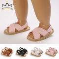 Fashion Simple Boys Girls Non-Slip Sandals Solid Cross Strap Kids Sandals Summer Soft Bottom Kids Flat Shoes. 