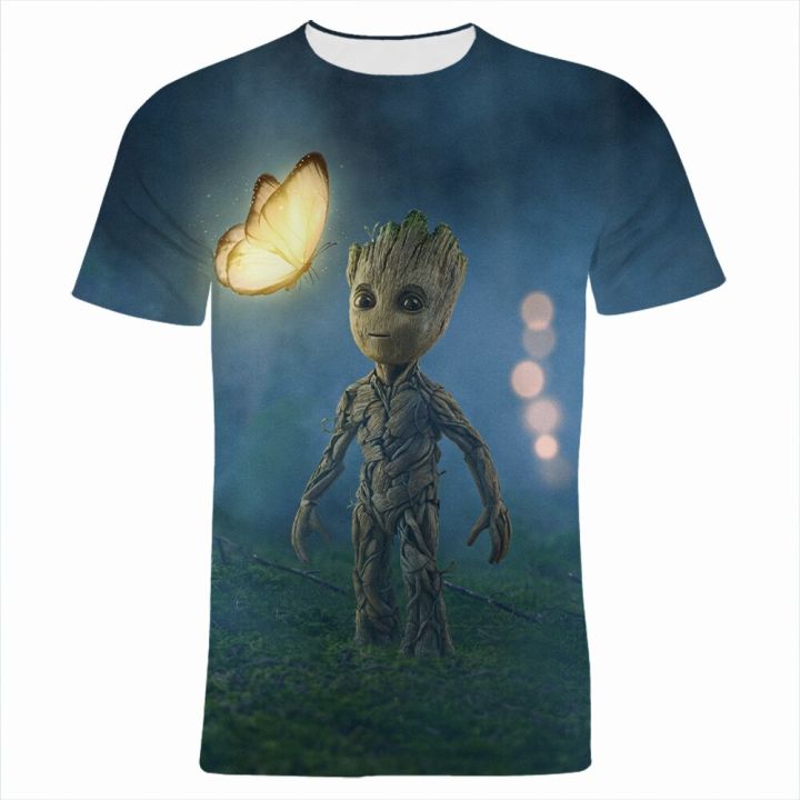 Marvel%20Cartoon%20Anime%20Groot%20Boy%20Girl%20T-shirts%20Summer%203D%20Print%20Fashion%20Women%20Tee%20Tops%20Streetwear%20Men's%20Oversized%20T%20Shirts%20-%20Image%206