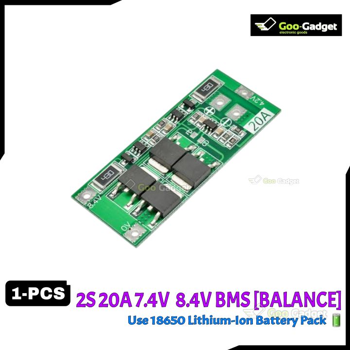 2S 20A 7.4V/8.4V 18650 Lithium Battery Protection Board BMS | Daraz.com.bd