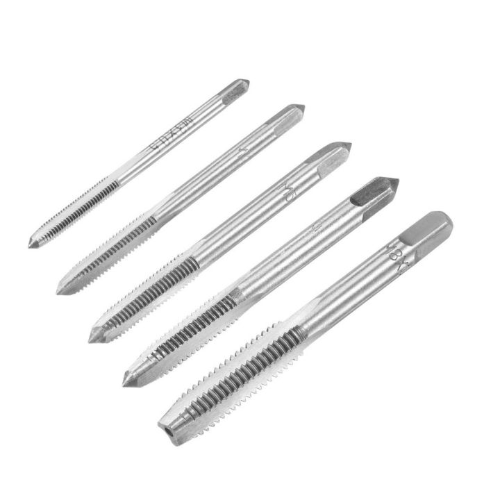 5pcs%20Durable%20M3%20M4%20M5%20M6%20M8%20Hand%20Threading%20Tap%20Set%20Straight%20Flutes%20Metric%20Thread%20Screw%20Taps%20High%20Speed%20Steel%20Uncoated%20-%20Image%203