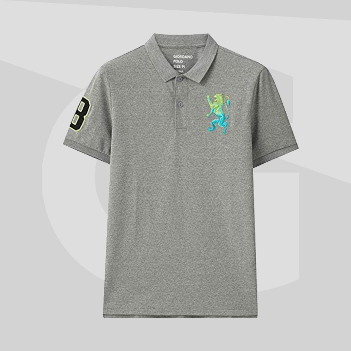 Giordano Men's 3D Lion Polo