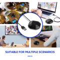 USB Conference Microphone 360° Omnidirectional Condenser Computer PC Mic with Touch Mute Plug &Play for PC Laptop. 