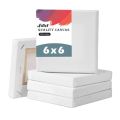 New High-Quality Square White Premium Canvas 6x6 Inch for Painting and Drawing.