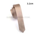 GUSLESON Super Slim Tie 3cm Satin Red Yellow Black Solid Ties Handmade Fashion Men Skinny Narrow Necktie For Wedding Party. 