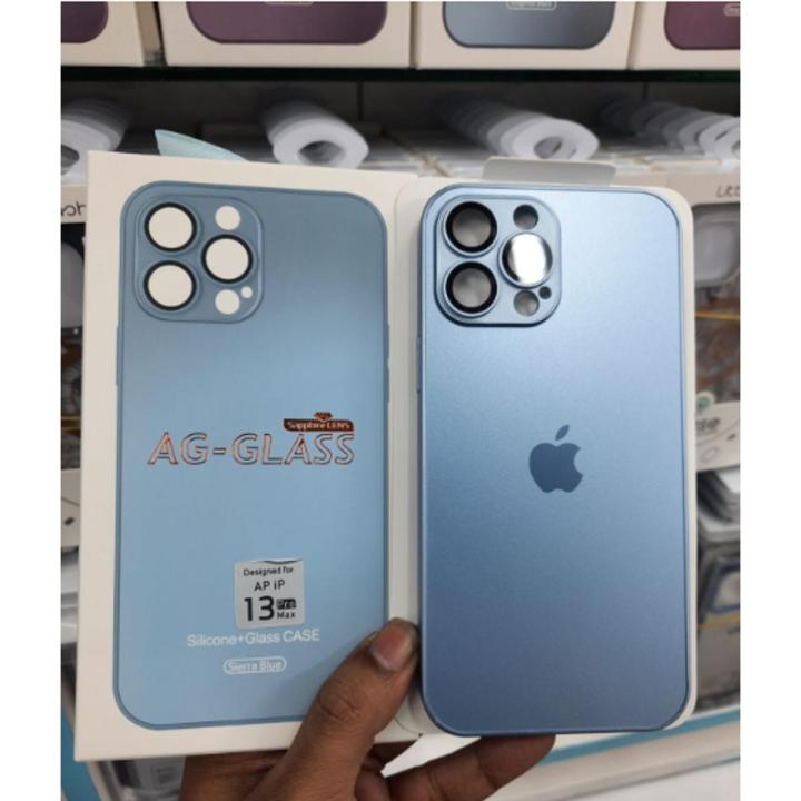 For Iphone 13 Pro Max Ag Frosted Glass Lens Film Protective Case