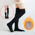 Long Fuzzy socks Warm Uniform White Over knee socks High Solid Thigh-high socks for Winter Home Casual Women Comfort. 