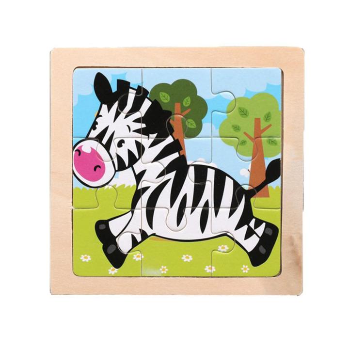 Small Puzzle Children's Puzzle 9 Pieces Of Woody Forest Animal Story Puzzle