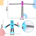 1Pcs Plastic Telescopic Toys with Shape Changing Robot Telescopic Tube, Telescopic Suction Cup Robot Toy, Stress Relief Telescopic Robot Fidget Toys for Kids.