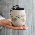 Ceramic Tea Container with Sealed Lid Airtight Tea Jar for Tea Coffee. 