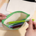 Canvas DIY Doodle Pencil Stationery Bag Girls Makeup Bag Zipper Pouch For Pens Blank DIY Craft Cosmetic Pouch 1Pcs.