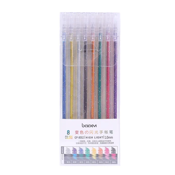Glitter%20Gel%20Pen%201.0mm%20Metal%20Glitter%20Color%20Ballpoint%20Pen%20Paper%20Cardstock%20Diary%20Drawing%20Marking%20Coloring%20DIY%20Art%20-%20Image%209