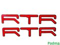 Brand Logo Apache series RTR Sticker For Motorcycle - Red. 