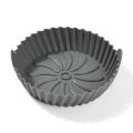 Air Fryer Silicone Baking Tray grey color.
