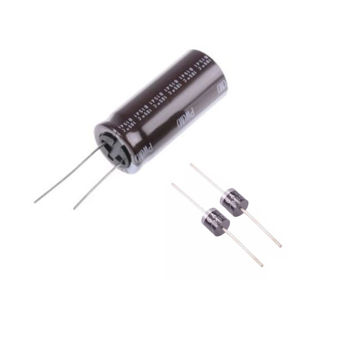 2200uF%2063V%20Electrolytic%20Capacitor%20With%206A%20Diode%202%20Piece%20For%20AC%20to%20DC%20Converter%20Bridge%20Rectifier%20Circuit%20Using%20DIY%20Transformer%20Adapter%20Power%20Supply,%20Amplifire,%20Battery%20Charger%20-%20Image%203