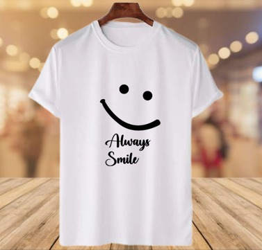 Always Smile Printed Boys T-shirt For Men