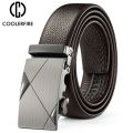 Men Belt Metal Luxury Brand Automatic Buckle Leather High Quality Belts for Men Business Work Casual Strap ZDP001A. 