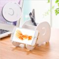 Elephant Wood Pencil Pen Holder Phone Stand Office Desk Bracket Storage Rack Stationery Organizer (White) - Pencil Bag. 