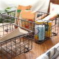 2Pcs Wire Storage Baskets with Handles, Metal Organizer Basket Bins for Home, Office, Nursery, Laundry Shelves Organizer.