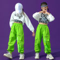 Girls Hip Hop Street Dance Wear Crop Top Joggers Kids Cargo Pants Sweatshirts Child Streetwear Costumes Jazz Stage Clothes Sets Shapewear.